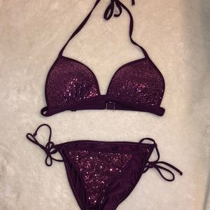 Sequin bathing suit